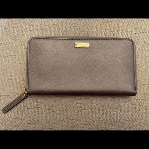 Kate Spade Large Silver Wallet